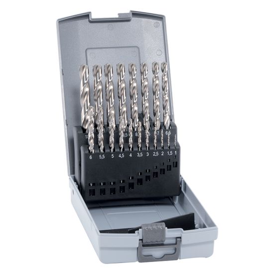 ALPEN Hss Cobalt Drill Bit Set 19 Piece 1.0-10.0mm X 0.5mm In Plastc Case